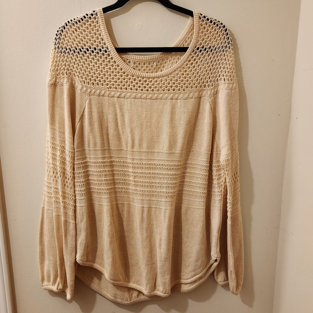 Knox Rose (Target) - Scoop Neck Pullover Sweater - Cream - 2X